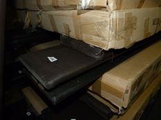 *Furnisho Faux Brown Leather Bed Comprising of Bed Head - Foot & Side Rails