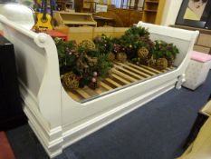 Mindol Designer Sleigh Bed with Drawer Under