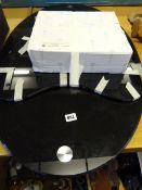 Black Glass TV & Video Stand