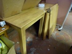 3 Square Beech Dining Tables on 4 Square Legs