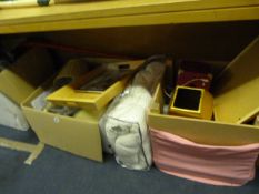 3 Boxes of Bric-a-Brac including China & Glassware - Lamps etc