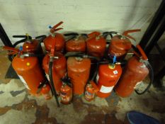*13 Assorted Fire Extinguishers