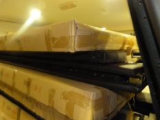 *Furnisho Faux Brown Leather Bed Comprising of Bed Head - Foot & Side Rails