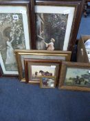 2 Framed Victorian Prints etc