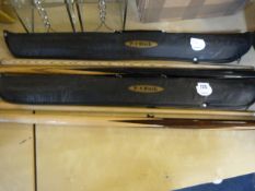 2 Snooker Cues in Cases