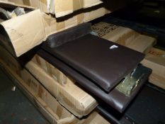 *Furnisho Faux Brown Leather Bed Comprising of Bed Head - Foot & Side Rails