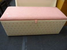 Pink & White Ottoman