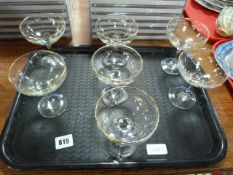 7 Babycham Glasses