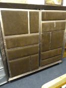 Brown Sued Covered Cupboard