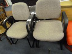 2 Charcoal Grey Office Chairs