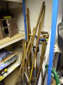 Large Quantity of Wood Shafted & Handled Garden Tools