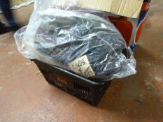 Basket Containing Brass & Stainless Steel Electrical Fittings & Bag of Car Seat Covers