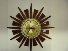 Anstey Wilson Sunburst Clock