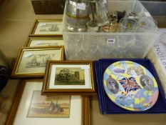 Selection of Pewter Tankards - Glassware - Pictures etc