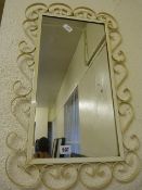 Wrough Iron Framed Wall Mirror