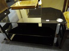 Black Glass TV & Video Unit