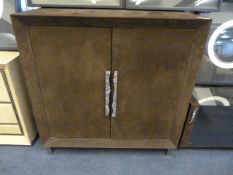 Brown Suede Covered Cupboard