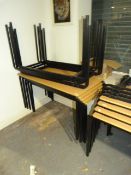 *30 Stackable Beech Topped Tables