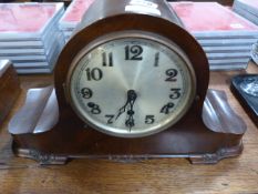Art Deco Mahogany Mantle Clock