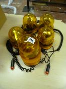 *5 x 12v Vehicle Amber Beacons