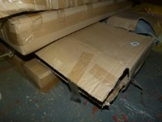 *Furnisho Faux Brown Leather Bed Comprising of Bed Head - Foot & Side Rails