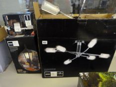 *Homebase Logan 6 Light Fitting & 2 Outdoor Lights