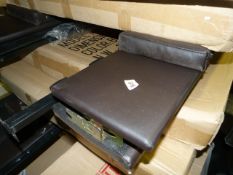 *Furnisho Faux Brown Leather Bed Comprising of Bed Head - Foot & Side Rails