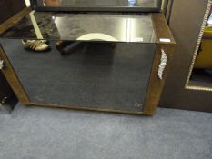 Suede & Mirrored Glass TV & Video Unit