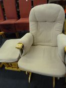 Ikea Style Rocking Chair with Foot Stool