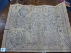 Vintage Map of East Yorkshire