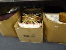 3 Boxes of Various Cushions