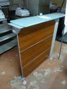 Frosted Glass & Dark Sherry Reception Unit