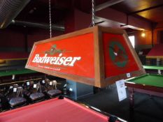 *American Pool Table Light Branded Budweiser