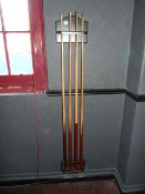 *Pool Cue Rack with 4 Cues