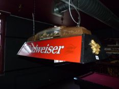 *American Pool Table Light Branded Budweiser