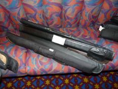 *5 Assorted Pool Cues in Carry Cases