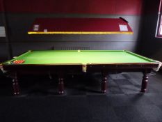 *Riley 8 Leg Slate Bed Full Size Snooker Table with  Accessories including Score Board - Brass