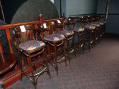 *8 Bentwood High Seat Bar Stools