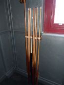 *Snooker Cue Rack & Cues
