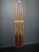 *Snooker Cue Stand & 6 Cues
