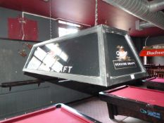 *American Pool Table Light Branded Miller Genuine Draught