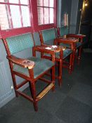 *3 High Seat Hard Wood Bar Chairs
