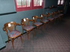 *8 Bentwood Bar Chairs with Upholstered Seats