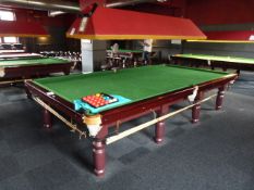 *Riley 8 Leg Slate Bed Full Size Snooker Table with  Accessories including Score Board - Brass