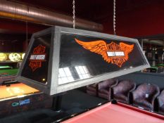 *American Pool Table Light Branded Harley Davidson