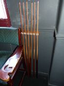 *Snooker Cue Rack & 6 Cues