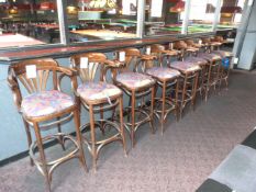 *8 Bent Wood High Seat Bar Stools