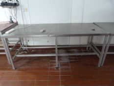 Stainless Steel Top Preparation Table with Aluminium Frame (7ft x 3ft)