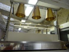 3 Lamp Stainless Steel Counter Top Servery Unit
