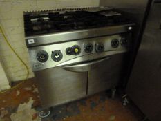 *Zanussi Commercial 6 Burner Gas Cooker Over Oven Ref: BA 113